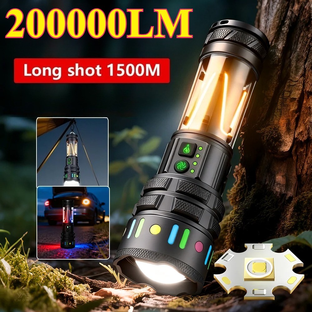Outdoor Power Meter - Potente Torcia LED Ultra Luminosa Ricaricabile
