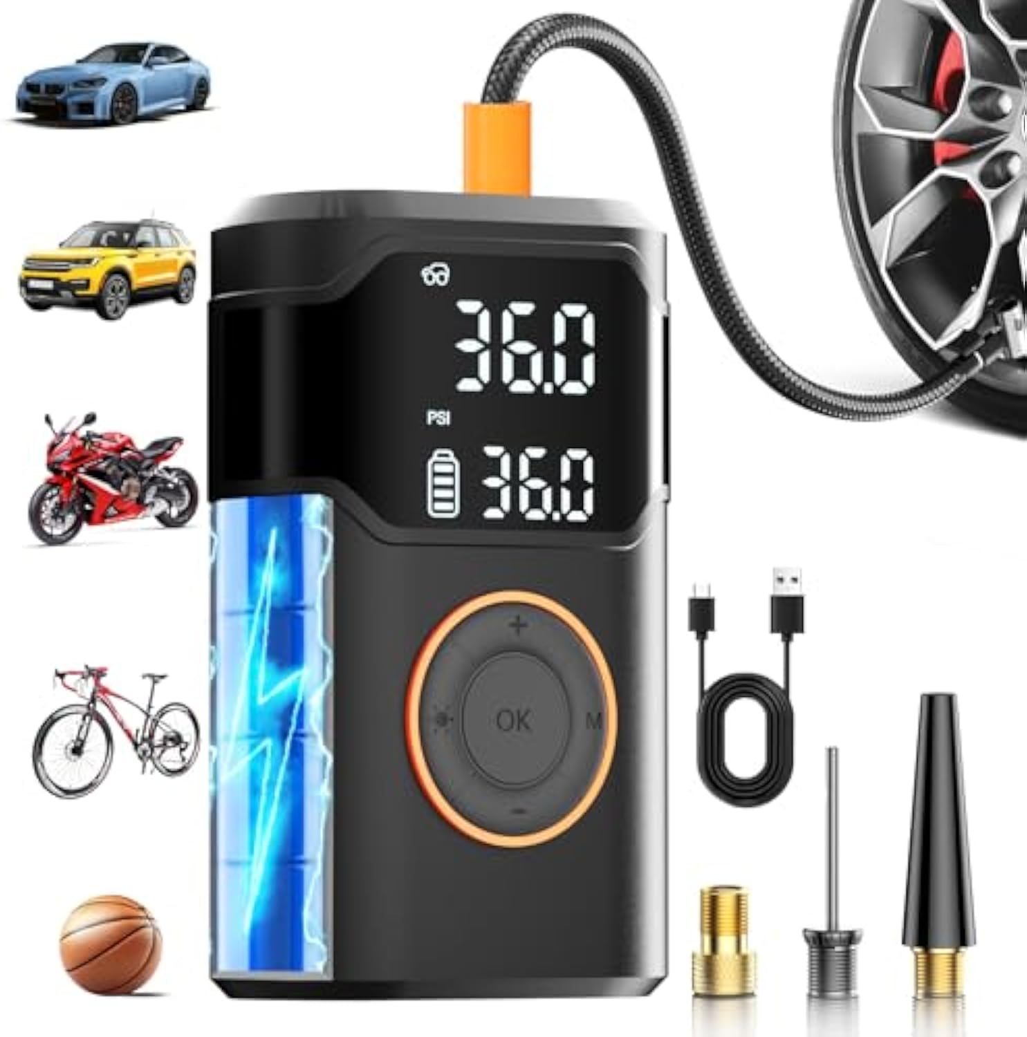 Air Compressor Portable - Gonfiatori per pneumatici con compressore per