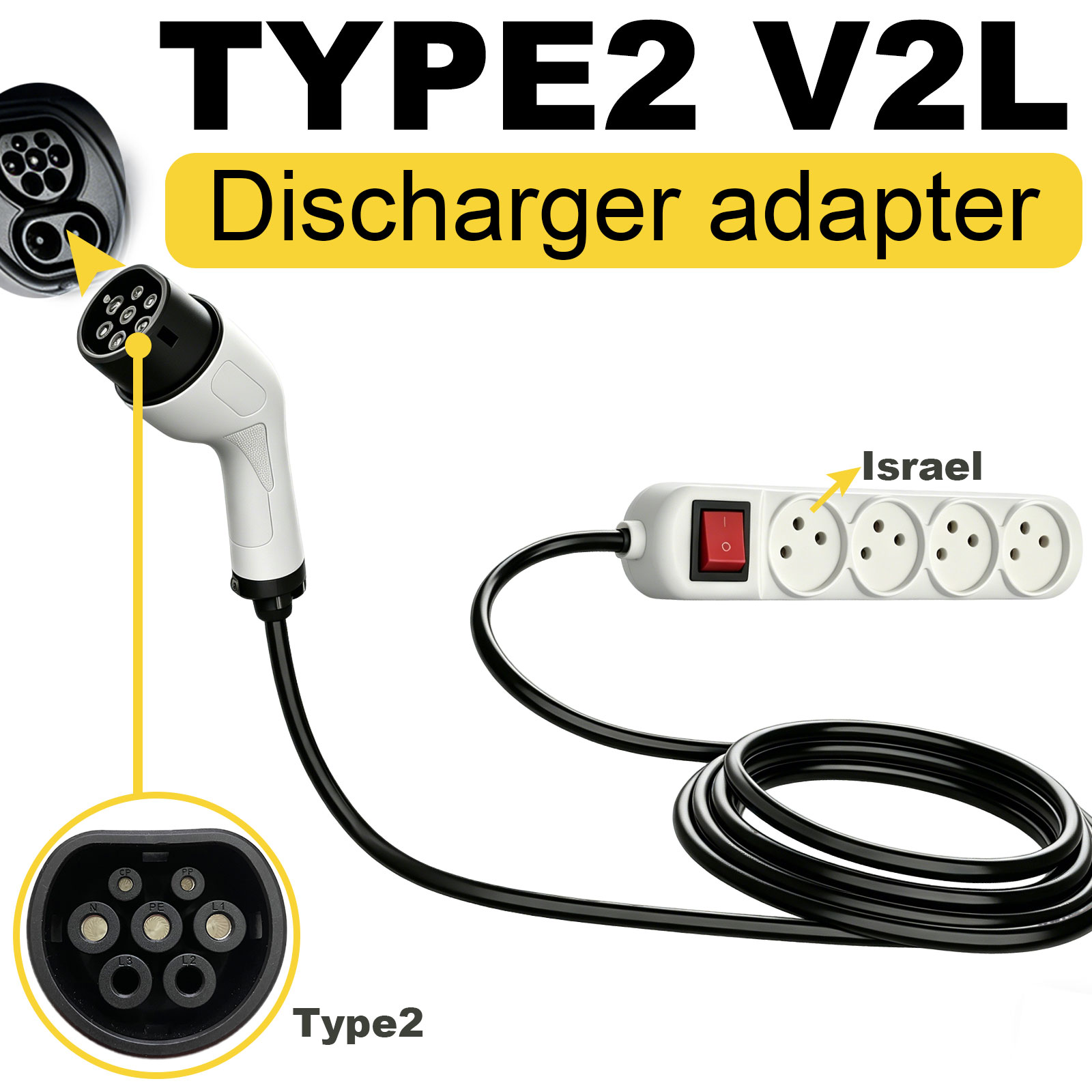 Outdoor Power Adapter - Adattatore di scarico V2L Tipo 2