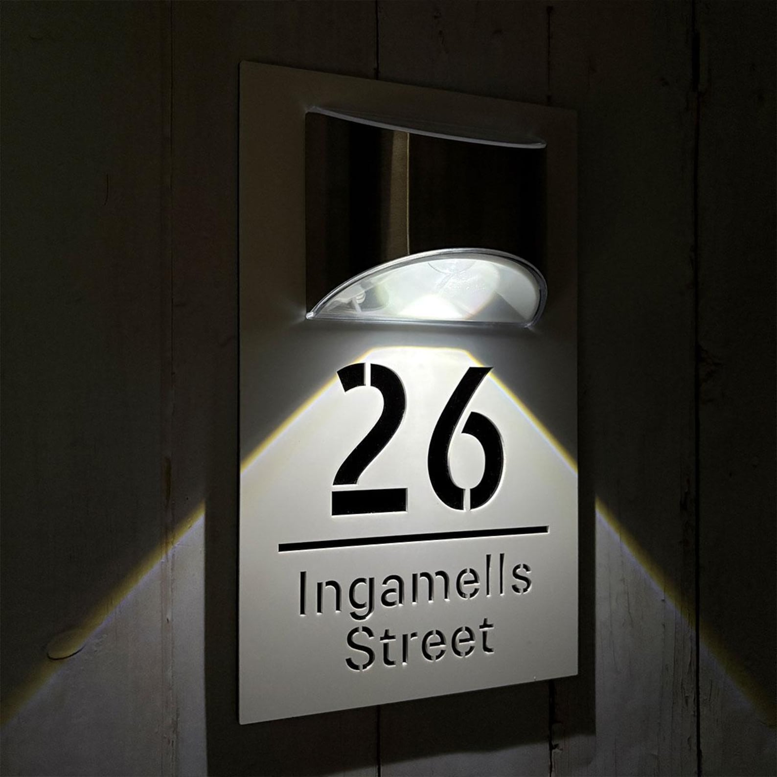 Outdoor Power Number - Targa per indirizzo LED personalizzata ad