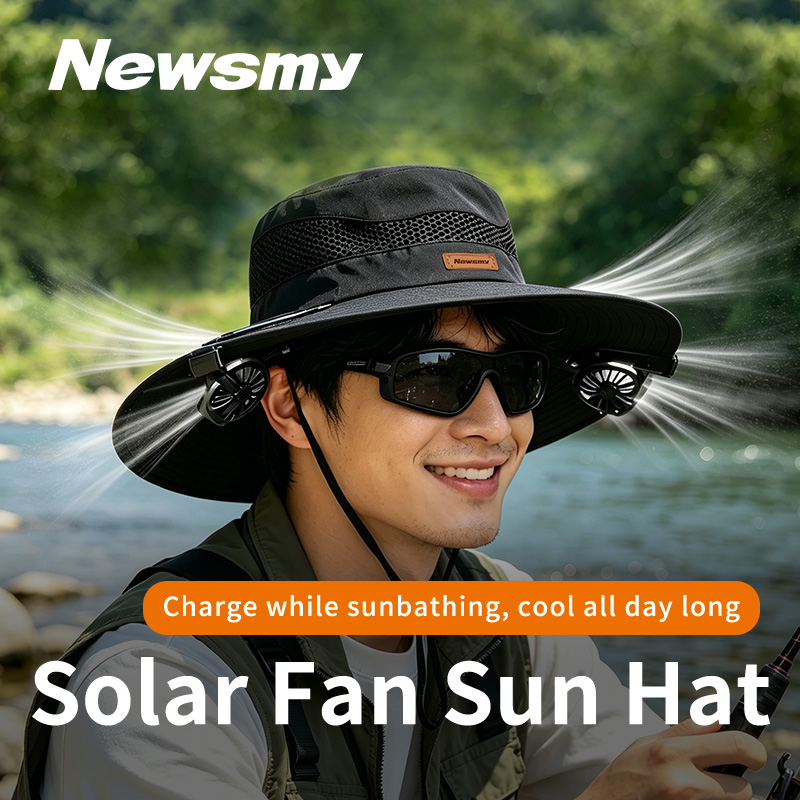 Outdoor Power Works - NEWSMY Cappello da Sole con Ventola