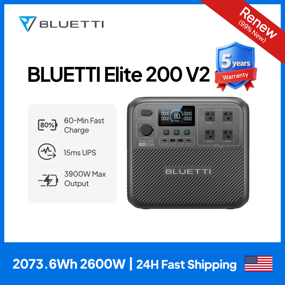 Outdoor Power Generator - 【Rinnovato】BLUETTI Elite 200 V2 Stazione di