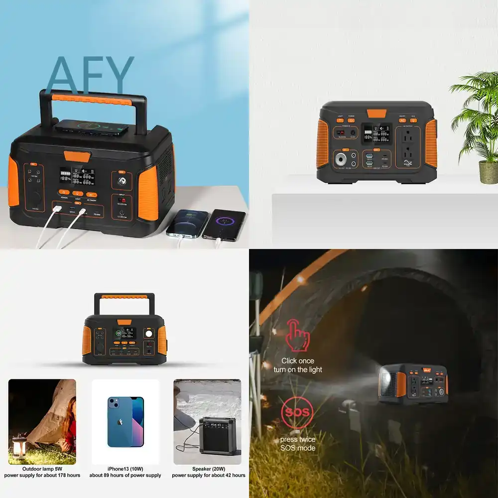 Outdoor Power Bank With Ac Outlet - Stazione di Alimentazione Portatile per Campeggio