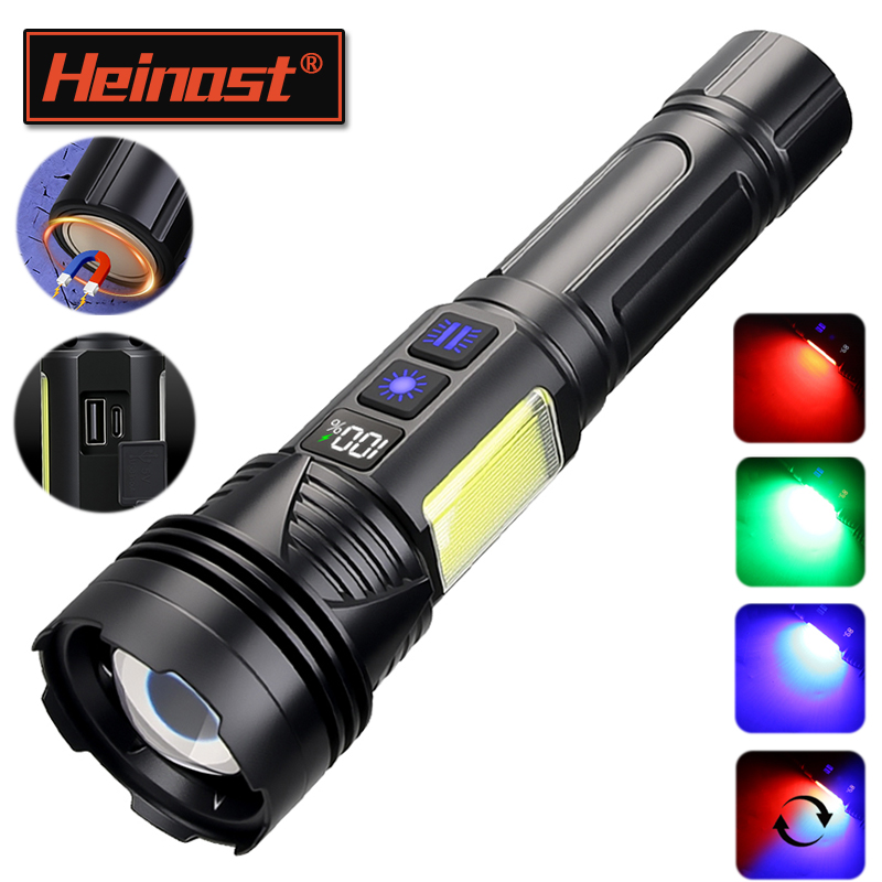 Outdoor Power Works - Potente Torcia LED Portatile Ricaricabile USB,
