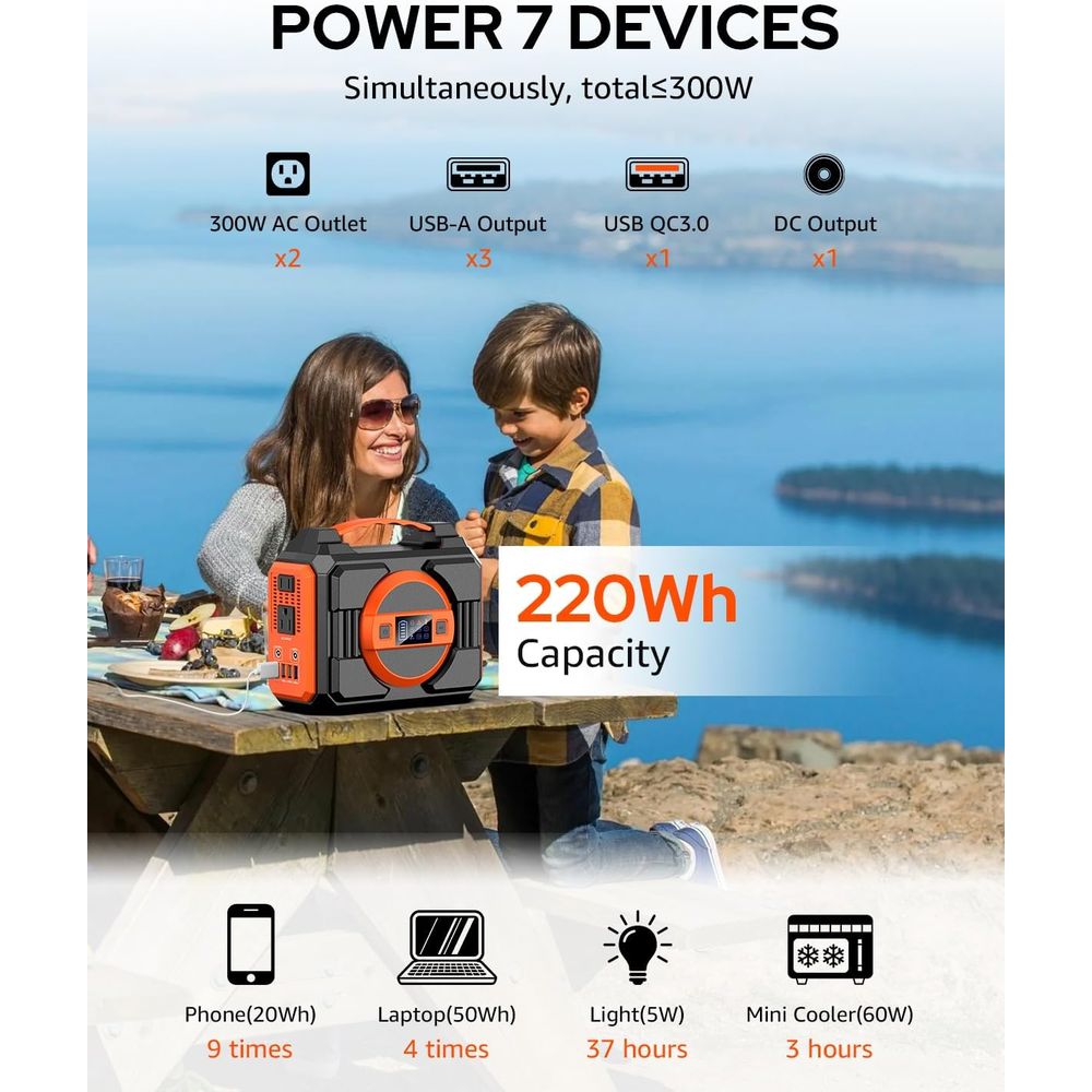 Generatore solare portatile da - Outdoor Power Bank With Ac Outlet recensione e prezzo